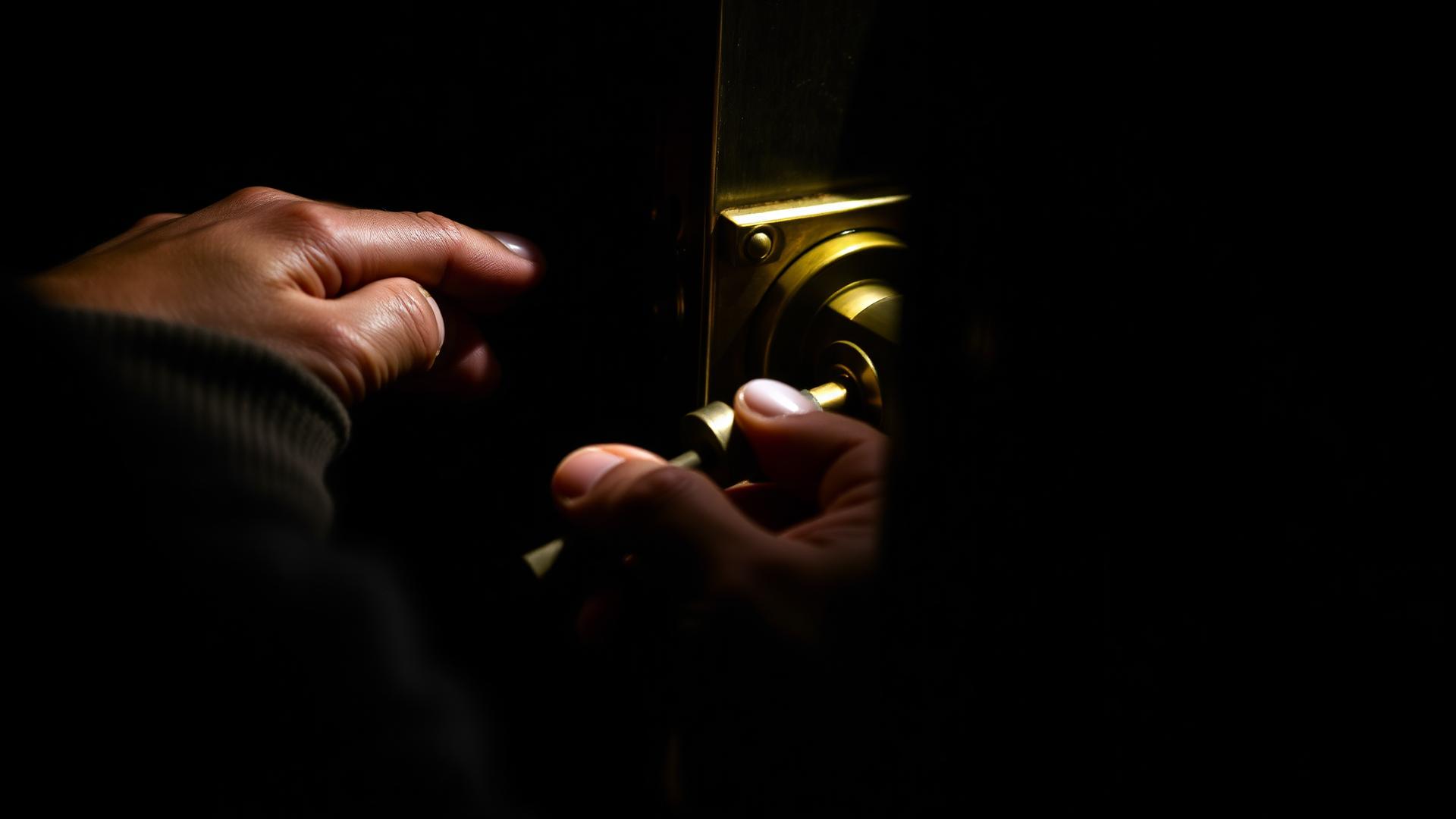 Professional locksmith in Morrisville NC working on a high-security lock